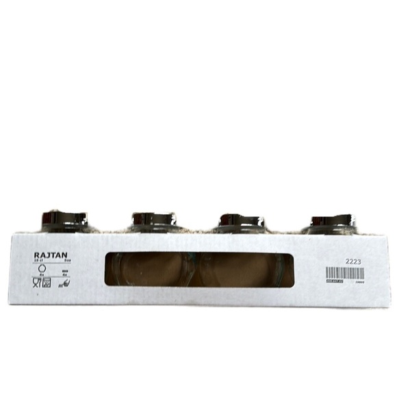 IKEA set of four Rajtan glass spice jars with silver lids - Picture 1 of 7